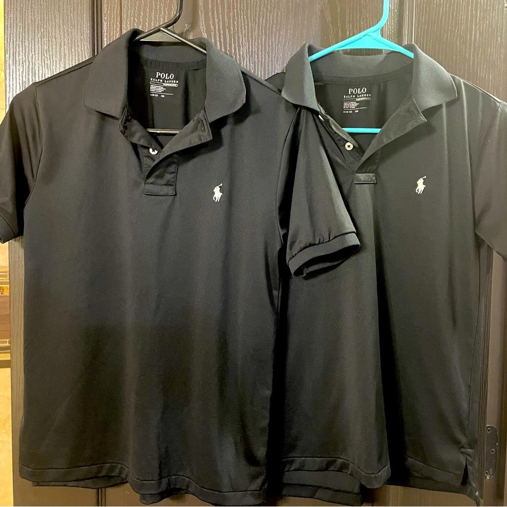 🤩🐎 Ralph Lauren Boys Performance Polo shirts (2) size-M (10/12)uniforms shirts